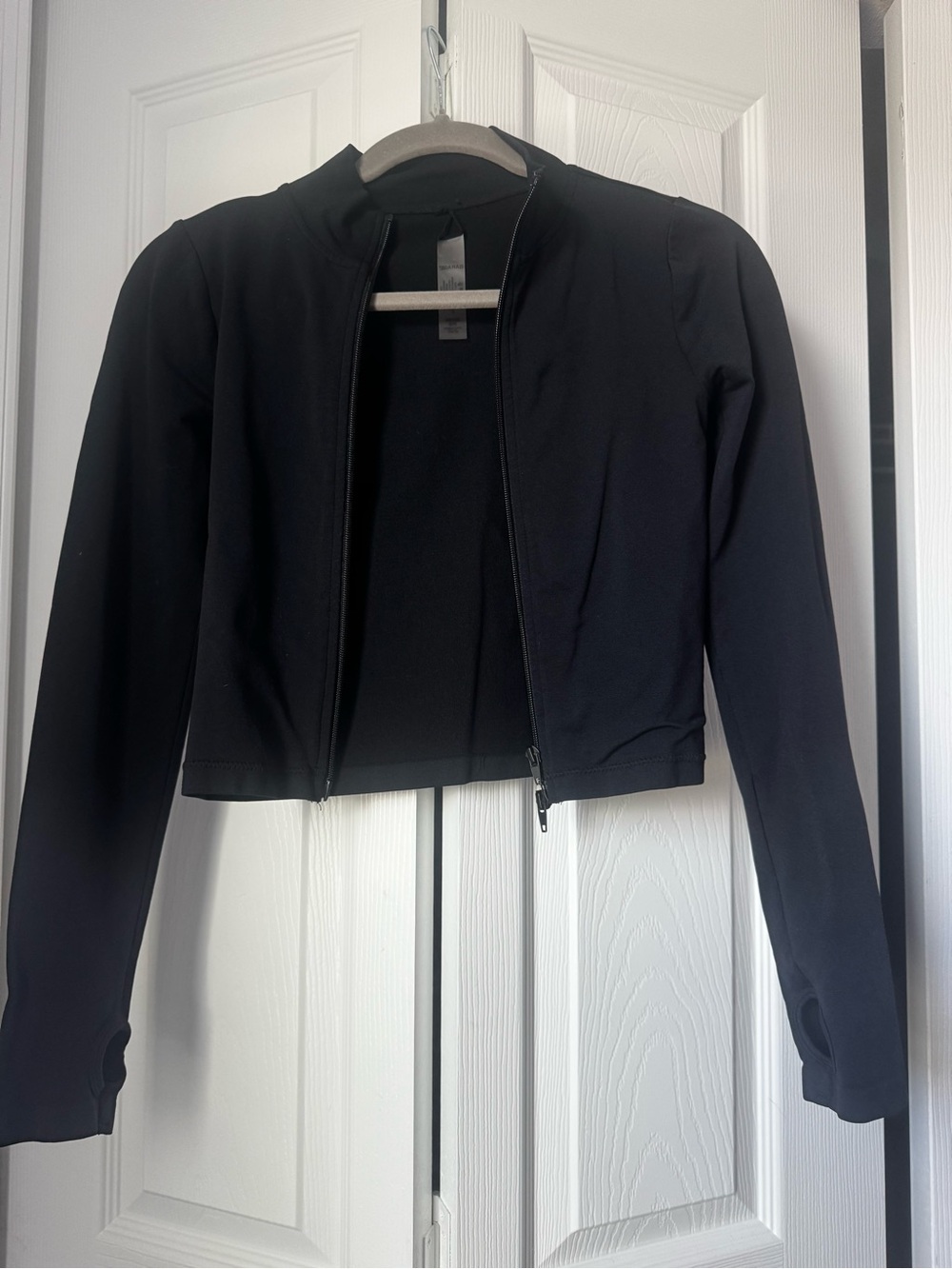 Garage Black Cropped Zip Up